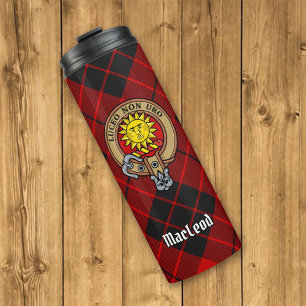 Clan MacLeod van Raasay Crest over Tartan Thermosbeker