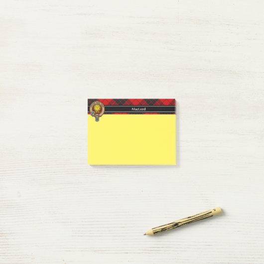 Clan MacLeod van Raasay Crest Post-it® Notes (Op bureau)
