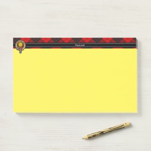 Clan MacLeod van Raasay Crest Post-it® Notes (Op bureau)