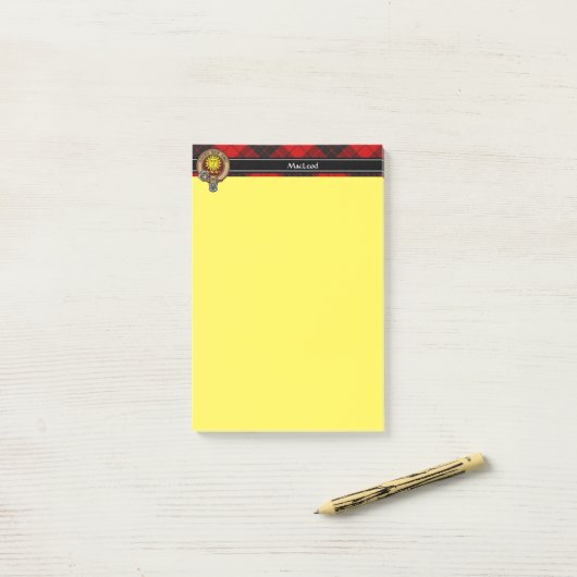 Clan MacLeod van Raasay Crest Post-it® Notes (Op bureau)