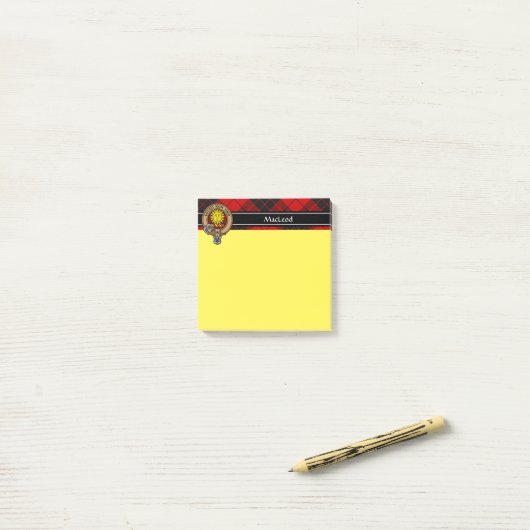 Clan MacLeod van Raasay Crest Post-it® Notes (Op bureau)