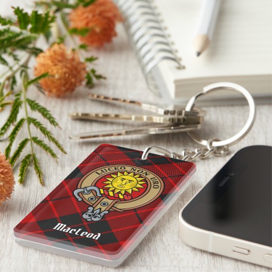 Clan MacLeod van Raasay Crest Sleutelhanger (Voorkant Rechts)