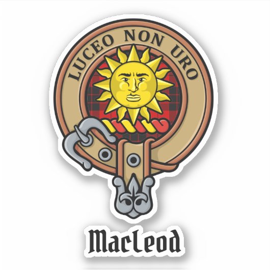 Clan MacLeod van Raasay Crest Sticker (Voorkant)