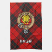 Clan MacLeod van Raasay Crest Theedoek (Verticaal)