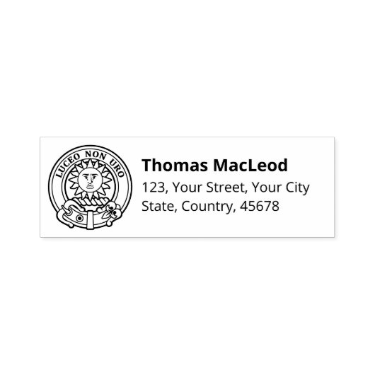 Clan MacLeod van Raasay Crest Zelfinkt Stamp Zelfinktende Stempel (Design)