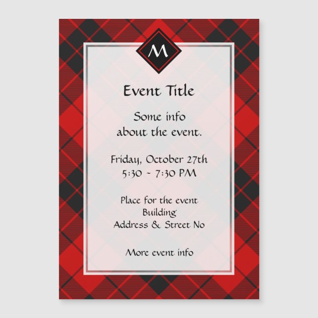 Clan Macleod van Raasay Tartan (Voorkant)