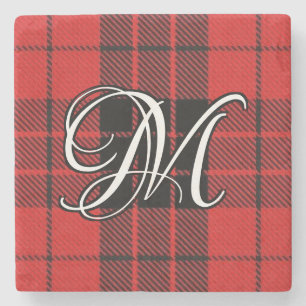 Clan MacLeod van Raasay Tartan Aangepast monogram Stenen Onderzetter
