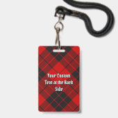 Clan Macleod van Raasay Tartan Badge (Achterkant met lanyard)