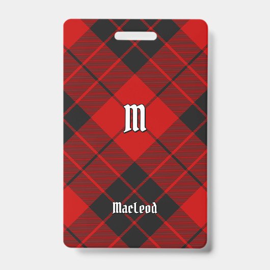 Clan Macleod van Raasay Tartan Badge (Voorzijde)