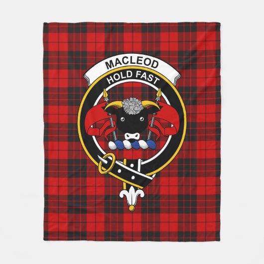 Clan MacLeod van Raasay Tartan Fleece Deken (Voorkant)