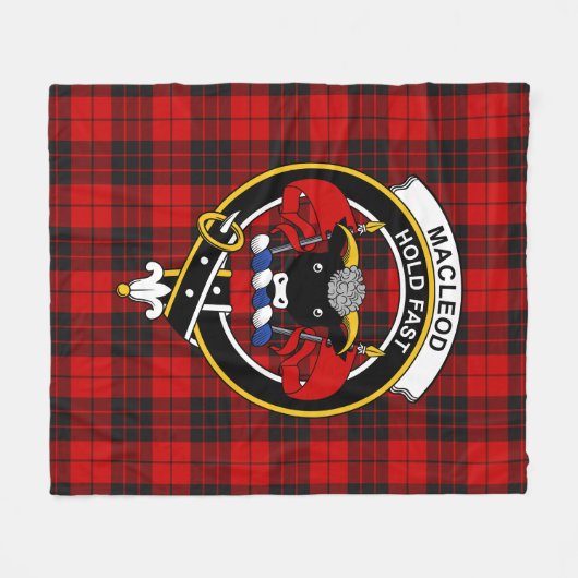 Clan MacLeod van Raasay Tartan Fleece Deken (Voorkant (Horizontaal))