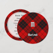Clan Macleod van Raasay Tartan Kaart (Voorkant / Achterkant)