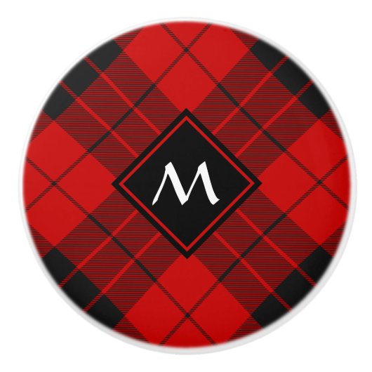 Clan Macleod van Raasay Tartan Keramische Knop (Voorkant)