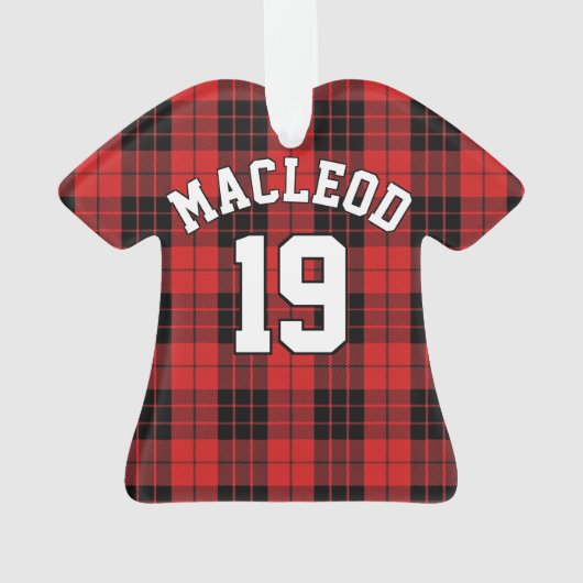 Clan MacLeod van Raasay Tartan KerstJersey Ornament (achterkant)