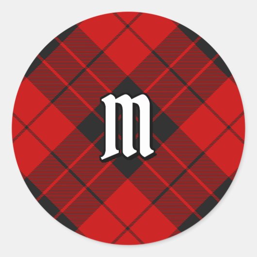 Clan Macleod van Raasay Tartan Ronde Sticker (Voorkant)