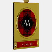 Clan Macleod van Raasay Tartan Verguld Banner Ornament (Rechts)