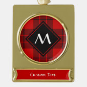 Clan Macleod van Raasay Tartan Verguld Banner Ornament (Voorkant)