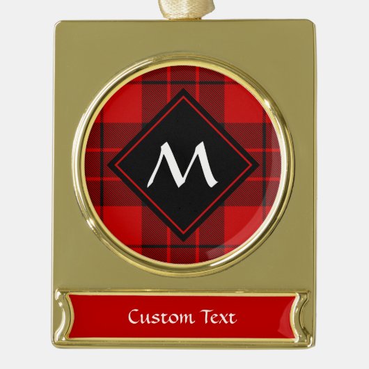 Clan Macleod van Raasay Tartan Verguld Banner Ornament (Voorkant)