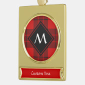 Clan Macleod van Raasay Tartan Verguld Banner Ornament (Links)