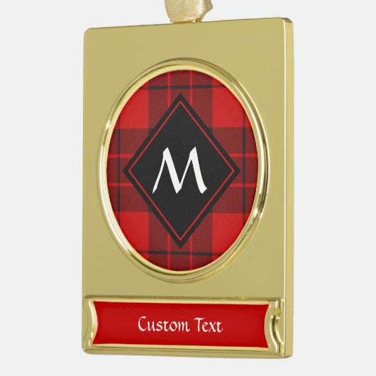 Clan Macleod van Raasay Tartan Verguld Banner Ornament (Links)