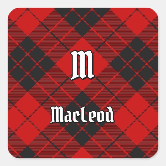 Clan Macleod van Raasay Tartan Vierkante Sticker (Voorkant)