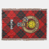 Clan MacLeod van Raasay Wapen over Tartan Deken (Voorkant)