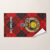 Clan MacLeod van Rasay Crest over Red Tartan Bad Handdoek (Handdoek)