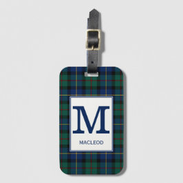 Clan MacLeod van Skye Tartan Monogrammed Bagagelabel
