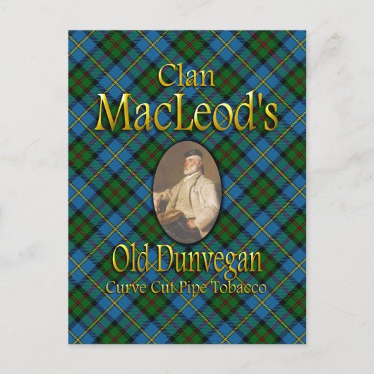 Clan MacLeod's Old Dunvegan Pipe Tobacco Briefkaart (Voorkant)