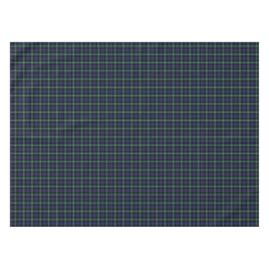 Clan Maclolm Donkerblauw en Groen Schots Tartan Tafelkleed (Voorkant (Horizontaal))