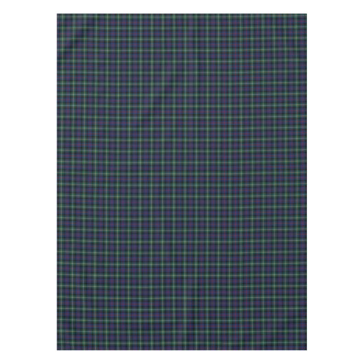 Clan Maclolm Donkerblauw en Groen Schots Tartan Tafelkleed (Voorkant)