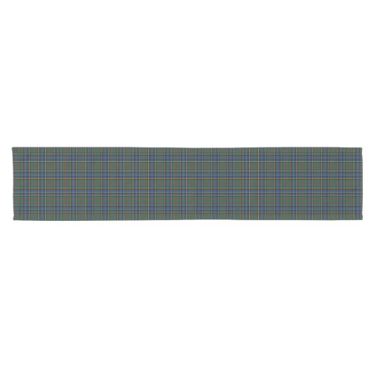 Clan MacMillan Blauw en Groen Modern Tartan Korte Tafelloper (Horizontaal)