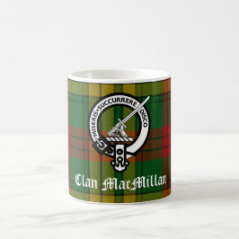Clan MacMillan Crest Badge en Tartan Koffiemok