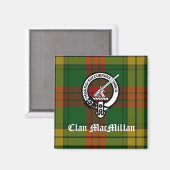 Clan MacMillan Crest Badge en Tartan Magneet (Voorkant / Achterkant)