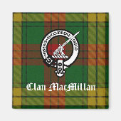 Clan MacMillan Crest Badge en Tartan Magneet (Voorkant)