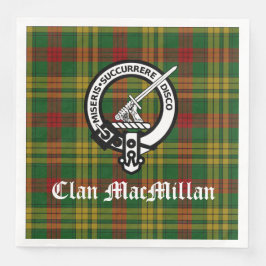 Clan MacMillan Crest Badge en Tartan Servet