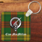 Clan MacMillan Crest Badge en Tartan Sleutelhanger (Achterkant)
