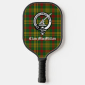 Clan MacMillan Crest Badge & Tartan Pickleball Paddle (Achterkant)