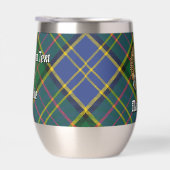 Clan MacMillan Crest over de jacht op Tartan (Rechts)