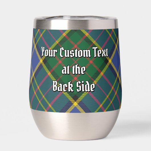 Clan MacMillan Crest over de jacht op Tartan (Achterkant)