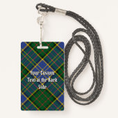 Clan MacMillan Crest over de jacht op Tartan Badge (Achterkant met draagriem)