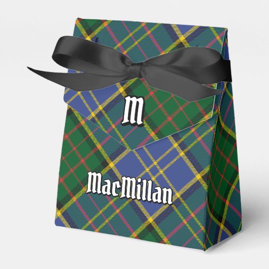 Clan MacMillan Crest over de jacht op Tartan Bedankdoosjes (Voorkant Zijde)