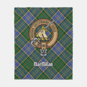 Clan MacMillan Crest over de jacht op Tartan Fleece Deken (Voorkant)