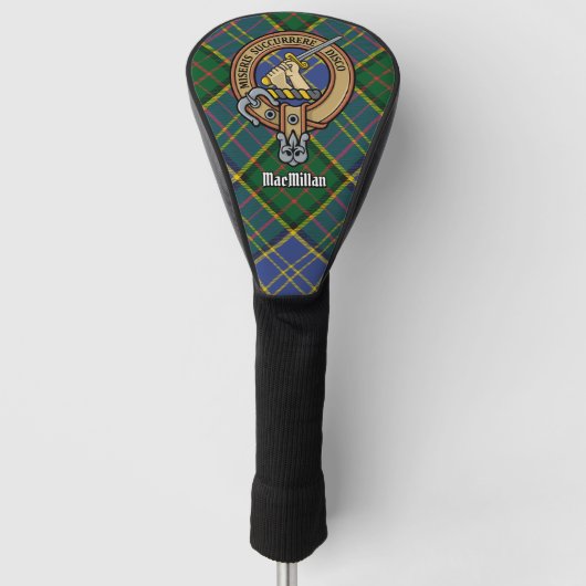 Clan MacMillan Crest over de jacht op Tartan Golfheadcover (Voorkant)