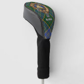 Clan MacMillan Crest over de jacht op Tartan Golfheadcover (Schuin)