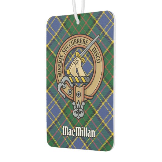 Clan MacMillan Crest over de jacht op Tartan Luchtverfrisser (Links)