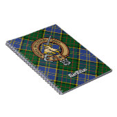 Clan MacMillan Crest over de jacht op Tartan Notitieboek (Rechterzijde)