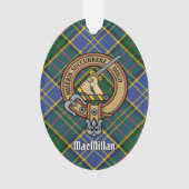 Clan MacMillan Crest over de jacht op Tartan Ornament (voorkant)