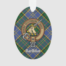 Clan MacMillan Crest over de jacht op Tartan Ornament