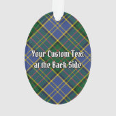 Clan MacMillan Crest over de jacht op Tartan Ornament (achterkant)